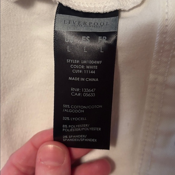 Near New Liverpool White Jean Jacket - Picture 5 of 6